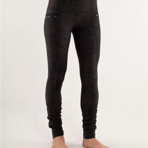 Lululemon Insight Pant Leggings Black Deep Coal Slub Denim Size 8 limited e